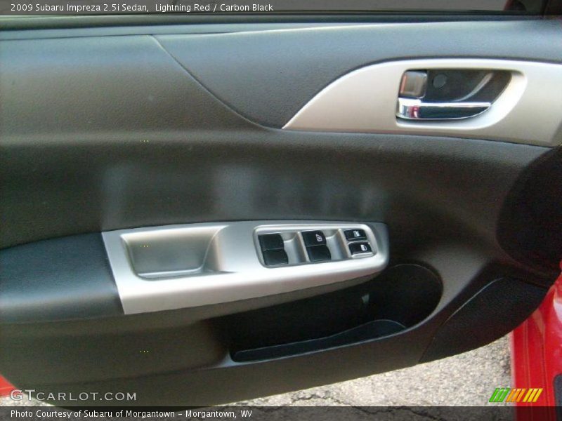 Lightning Red / Carbon Black 2009 Subaru Impreza 2.5i Sedan