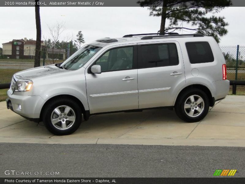 Alabaster Silver Metallic / Gray 2010 Honda Pilot EX-L