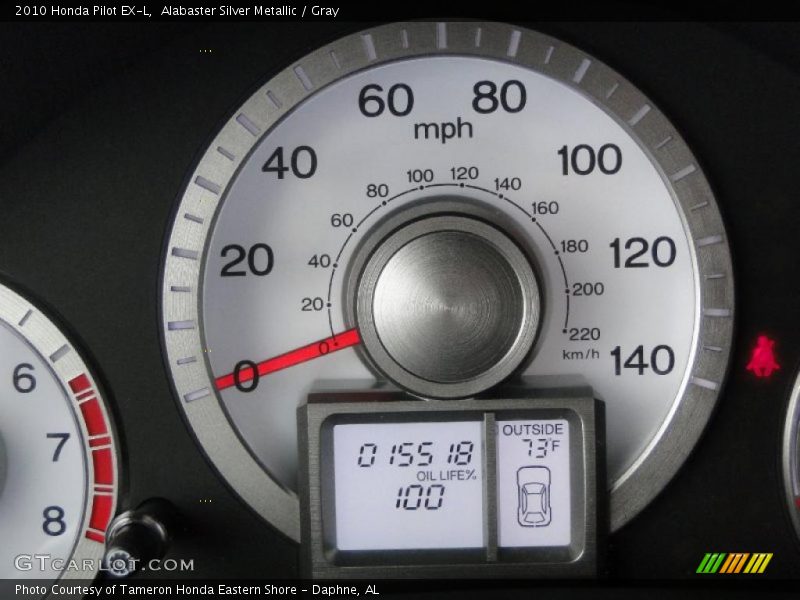 Alabaster Silver Metallic / Gray 2010 Honda Pilot EX-L