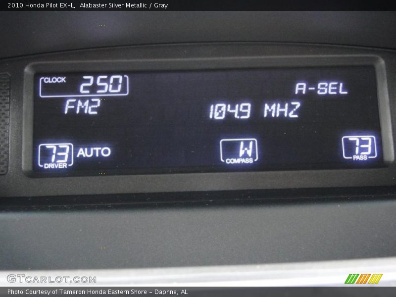 Alabaster Silver Metallic / Gray 2010 Honda Pilot EX-L
