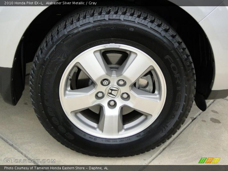 Alabaster Silver Metallic / Gray 2010 Honda Pilot EX-L