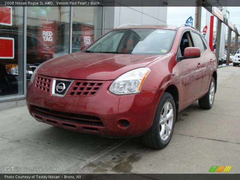 Venom Red Pearl / Black 2008 Nissan Rogue SL AWD