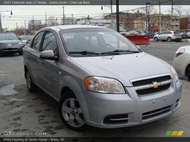 Cosmic Silver / Charcoal Black 2007 Chevrolet Aveo LT Sedan