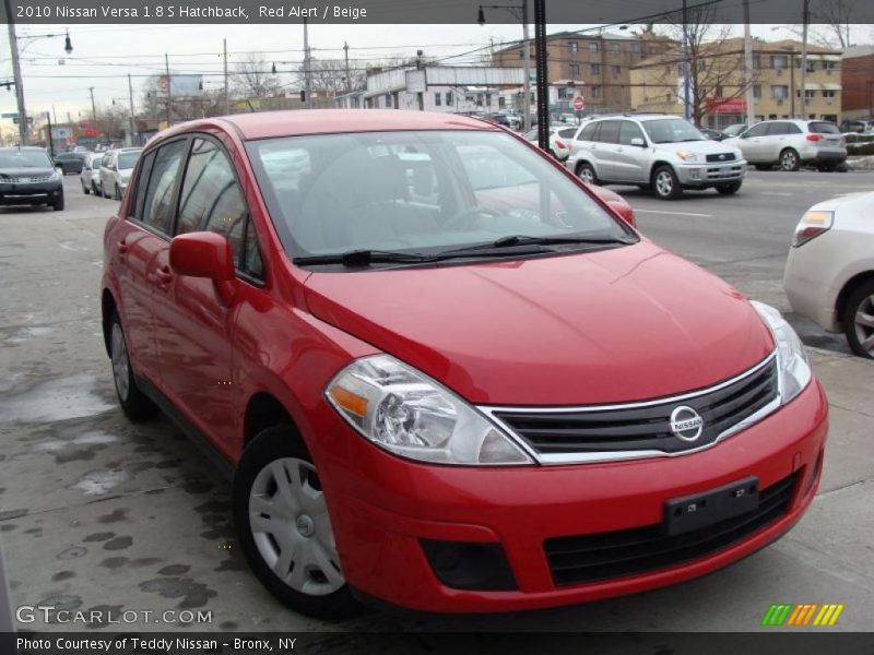 Red Alert / Beige 2010 Nissan Versa 1.8 S Hatchback
