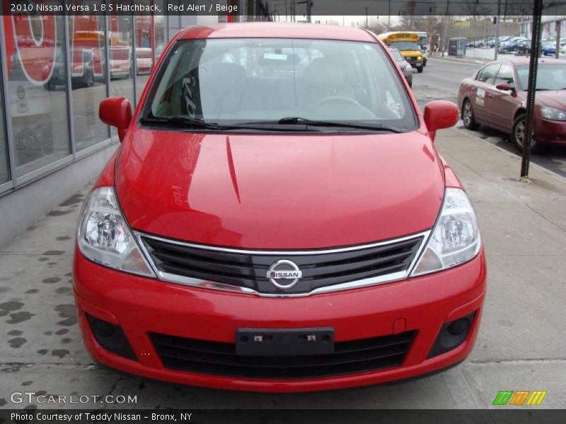 Red Alert / Beige 2010 Nissan Versa 1.8 S Hatchback