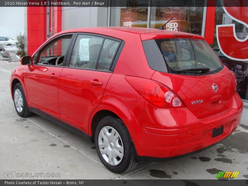 Red Alert / Beige 2010 Nissan Versa 1.8 S Hatchback