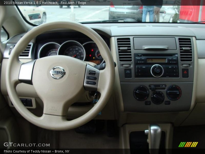 Red Alert / Beige 2010 Nissan Versa 1.8 S Hatchback