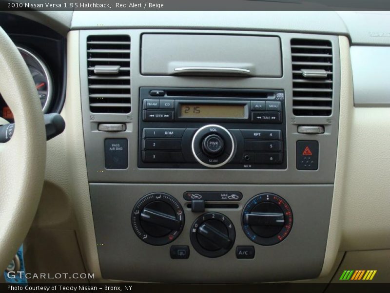 Red Alert / Beige 2010 Nissan Versa 1.8 S Hatchback