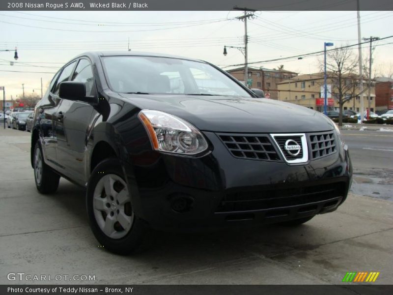 Wicked Black / Black 2008 Nissan Rogue S AWD