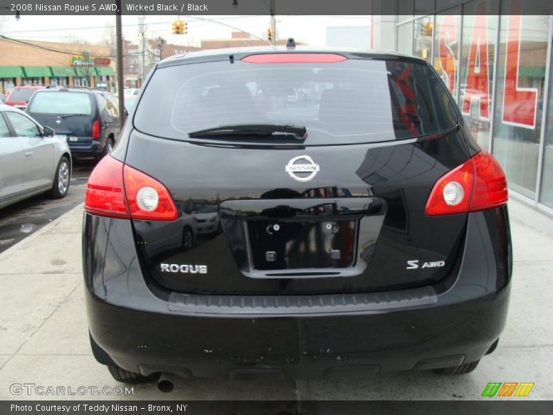 Wicked Black / Black 2008 Nissan Rogue S AWD