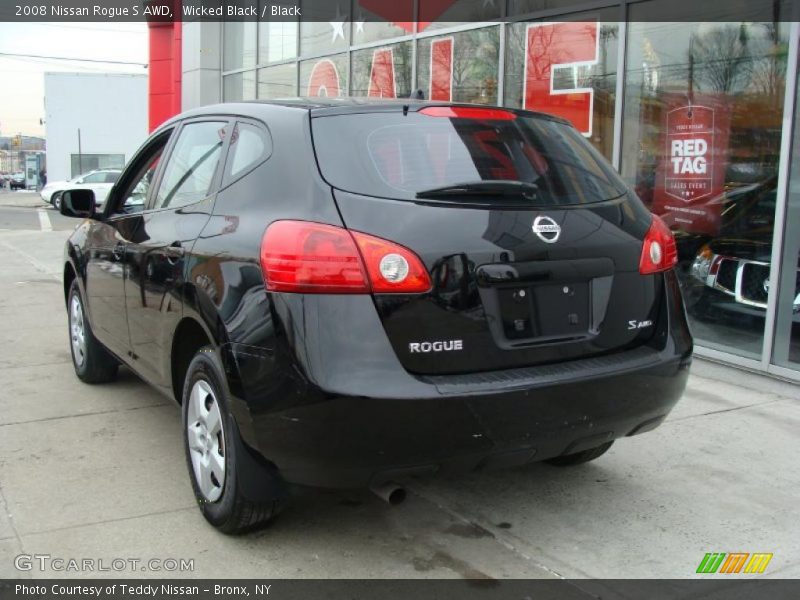 Wicked Black / Black 2008 Nissan Rogue S AWD