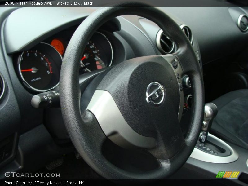 Wicked Black / Black 2008 Nissan Rogue S AWD