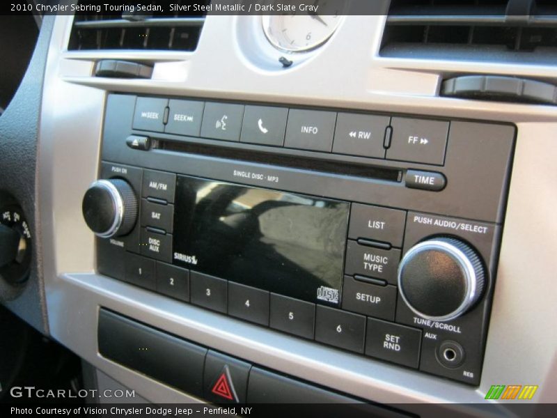 Silver Steel Metallic / Dark Slate Gray 2010 Chrysler Sebring Touring Sedan