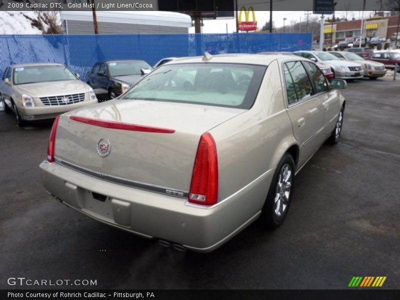 Gold Mist / Light Linen/Cocoa 2009 Cadillac DTS