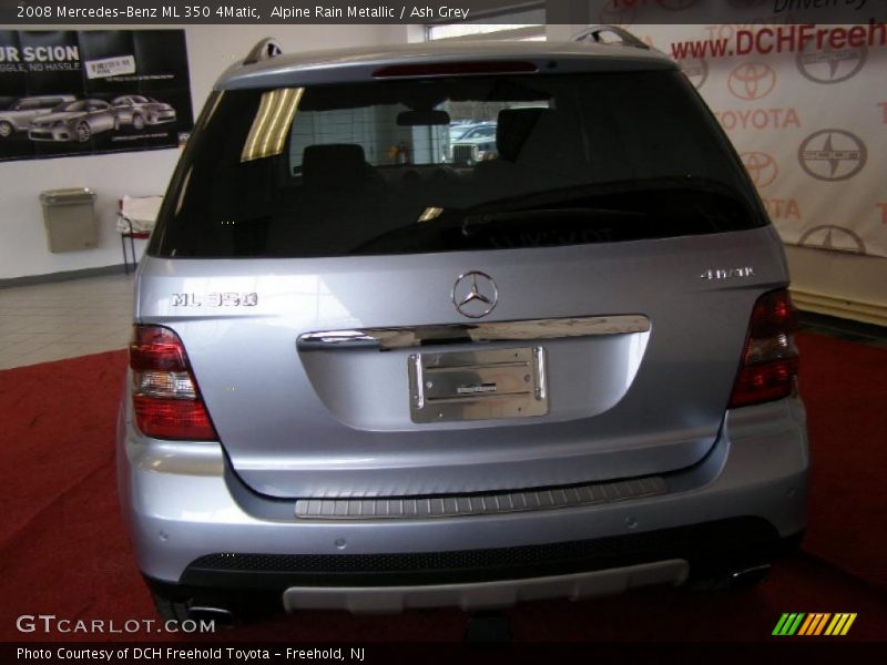 Alpine Rain Metallic / Ash Grey 2008 Mercedes-Benz ML 350 4Matic