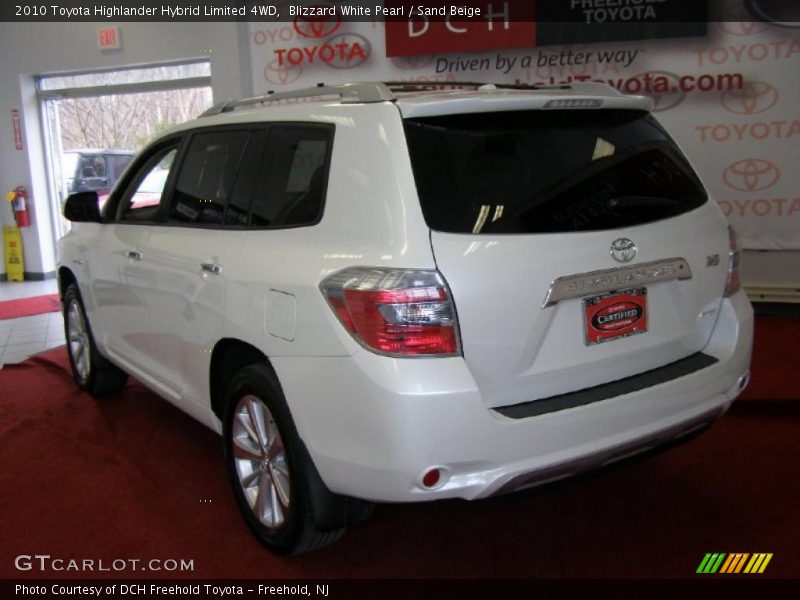 Blizzard White Pearl / Sand Beige 2010 Toyota Highlander Hybrid Limited 4WD