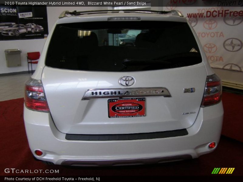 Blizzard White Pearl / Sand Beige 2010 Toyota Highlander Hybrid Limited 4WD