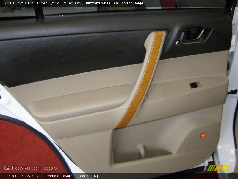 Blizzard White Pearl / Sand Beige 2010 Toyota Highlander Hybrid Limited 4WD