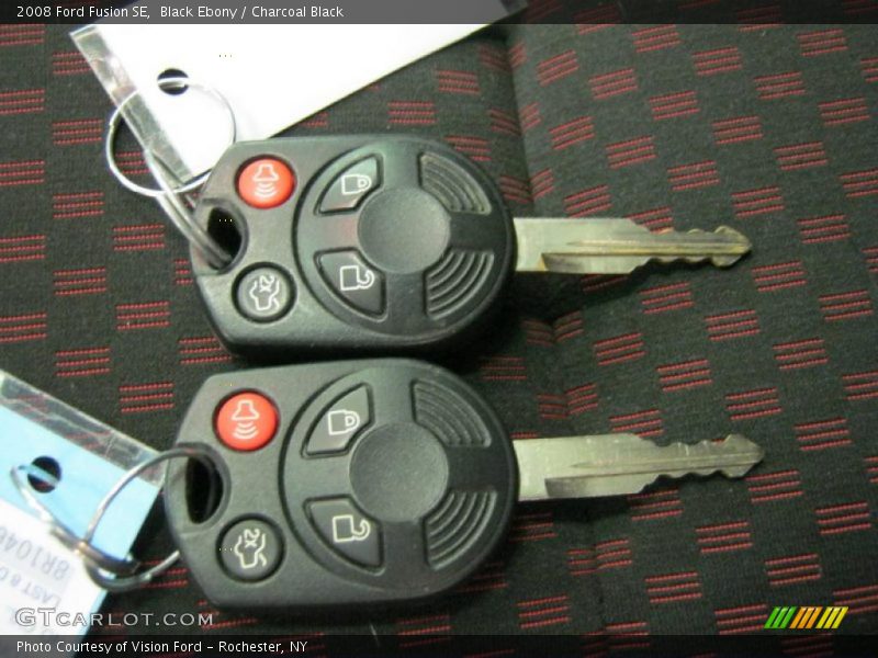 Black Ebony / Charcoal Black 2008 Ford Fusion SE