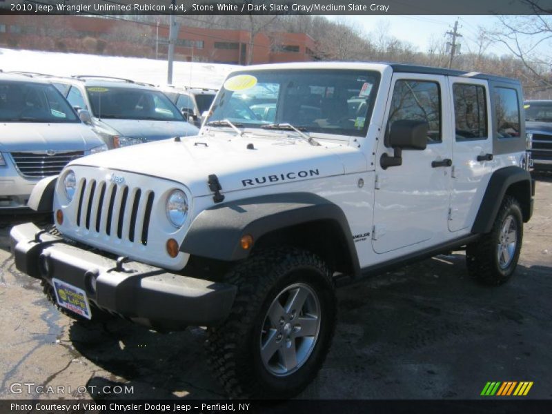 Stone White / Dark Slate Gray/Medium Slate Gray 2010 Jeep Wrangler Unlimited Rubicon 4x4