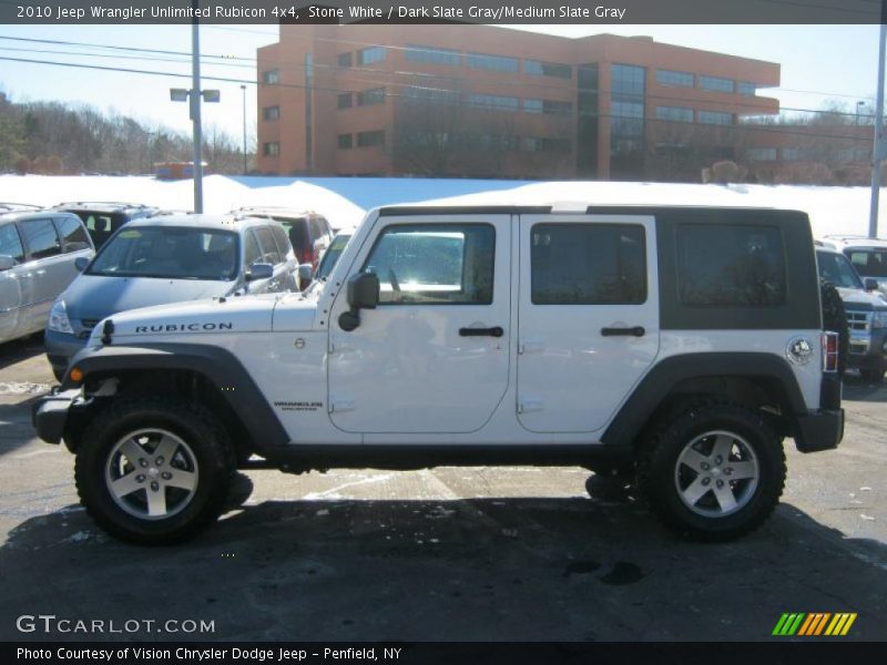 Stone White / Dark Slate Gray/Medium Slate Gray 2010 Jeep Wrangler Unlimited Rubicon 4x4