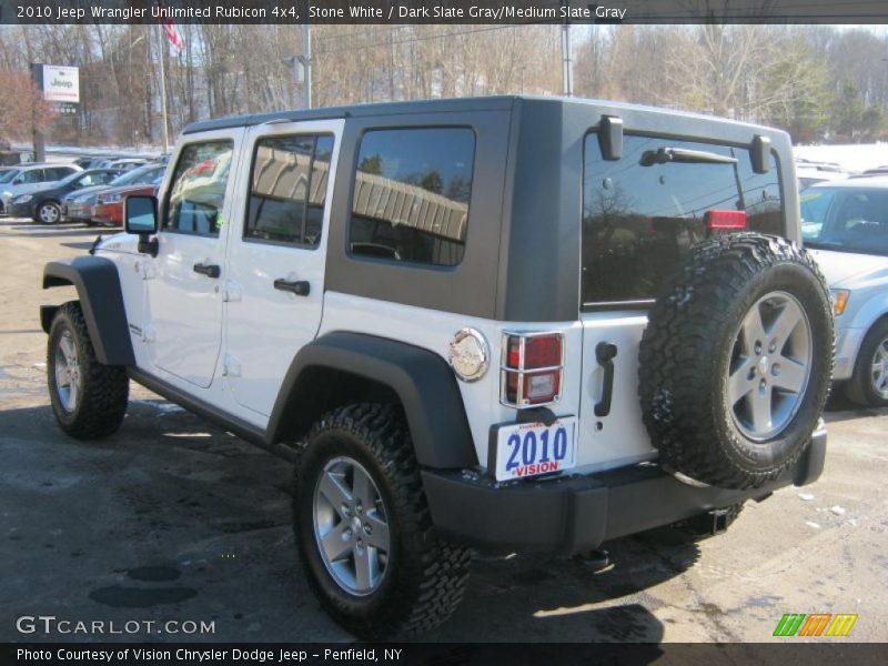 Stone White / Dark Slate Gray/Medium Slate Gray 2010 Jeep Wrangler Unlimited Rubicon 4x4
