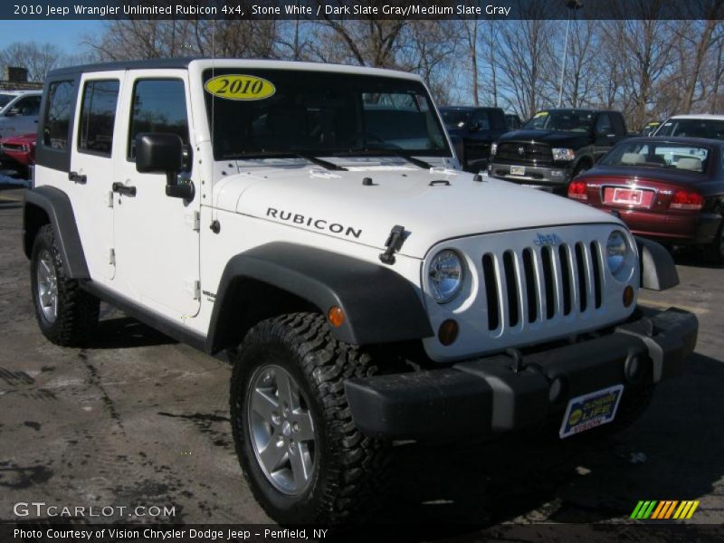 Stone White / Dark Slate Gray/Medium Slate Gray 2010 Jeep Wrangler Unlimited Rubicon 4x4