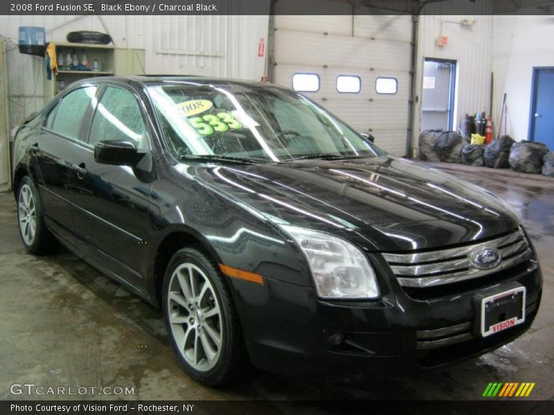Black Ebony / Charcoal Black 2008 Ford Fusion SE