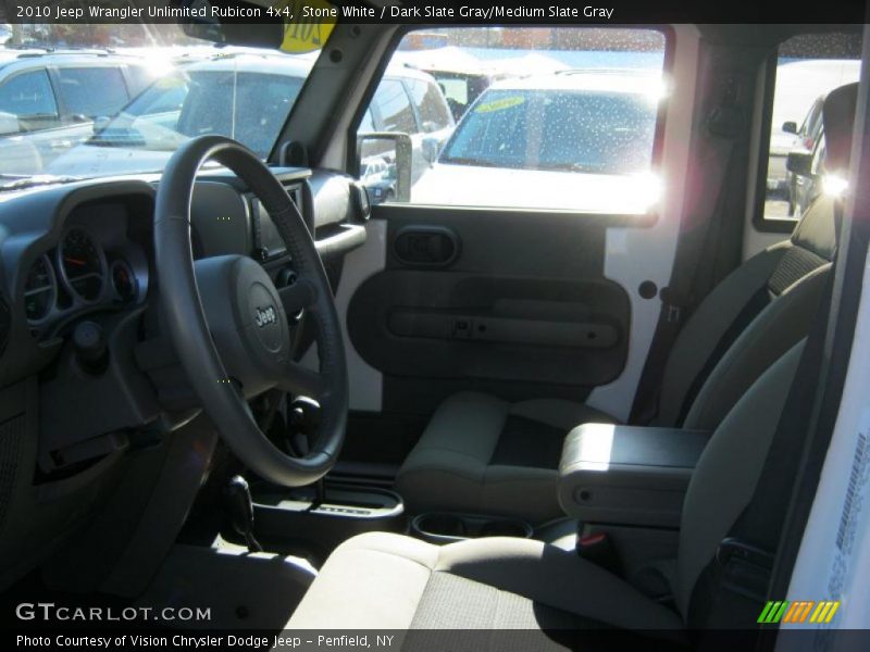 Stone White / Dark Slate Gray/Medium Slate Gray 2010 Jeep Wrangler Unlimited Rubicon 4x4