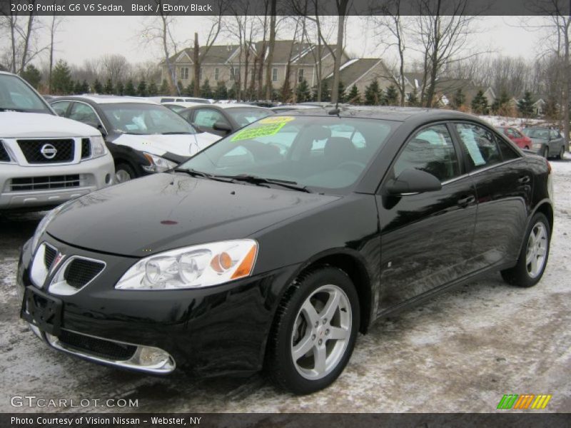 Black / Ebony Black 2008 Pontiac G6 V6 Sedan