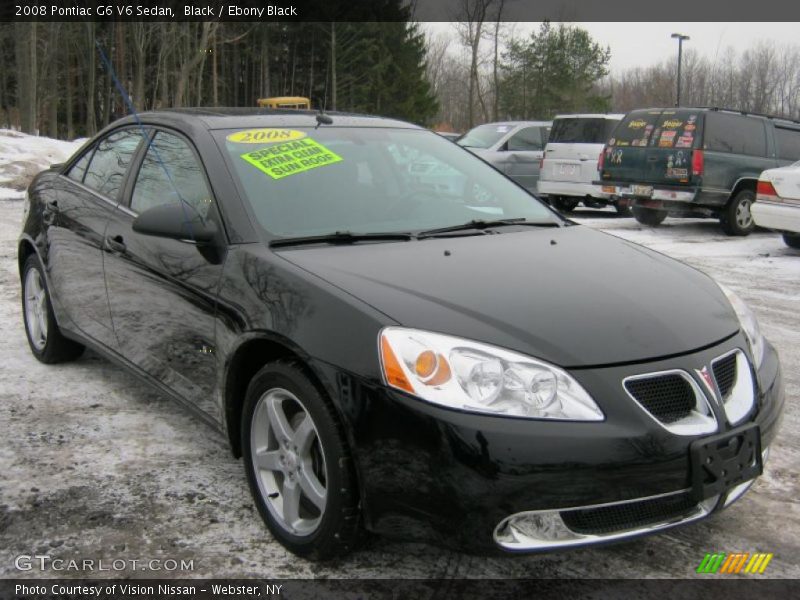 Black / Ebony Black 2008 Pontiac G6 V6 Sedan