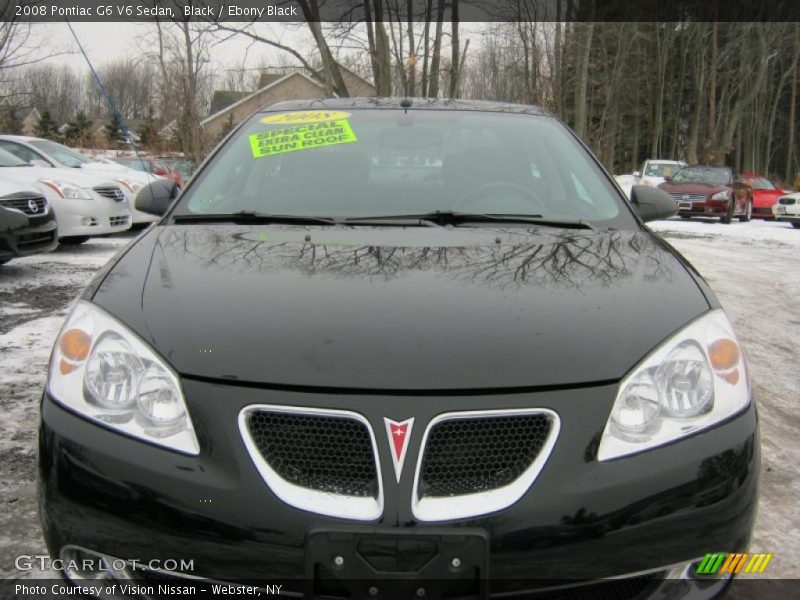 Black / Ebony Black 2008 Pontiac G6 V6 Sedan