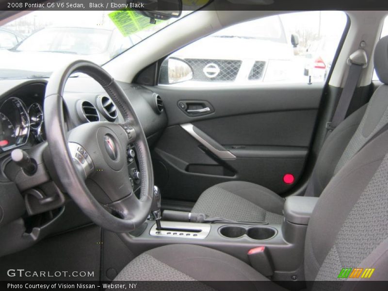 Black / Ebony Black 2008 Pontiac G6 V6 Sedan