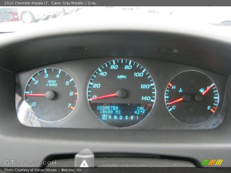 Cyber Gray Metallic / Gray 2010 Chevrolet Impala LT
