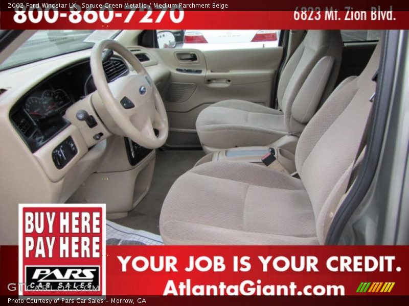 Spruce Green Metallic / Medium Parchment Beige 2002 Ford Windstar LX