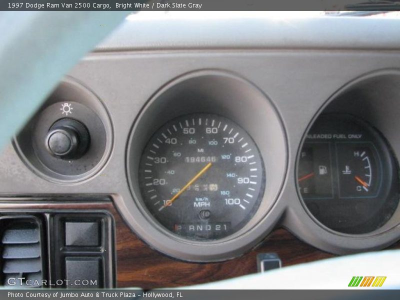 Bright White / Dark Slate Gray 1997 Dodge Ram Van 2500 Cargo