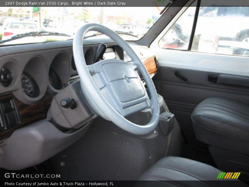 Bright White / Dark Slate Gray 1997 Dodge Ram Van 2500 Cargo