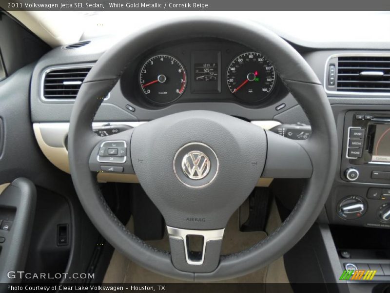 White Gold Metallic / Cornsilk Beige 2011 Volkswagen Jetta SEL Sedan
