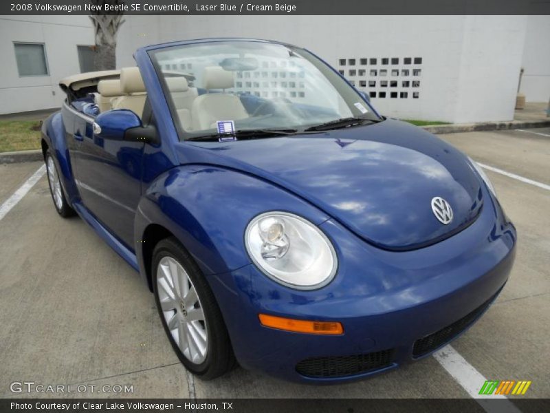 Laser Blue / Cream Beige 2008 Volkswagen New Beetle SE Convertible