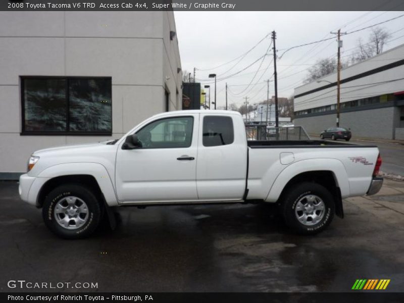 Super White / Graphite Gray 2008 Toyota Tacoma V6 TRD  Access Cab 4x4