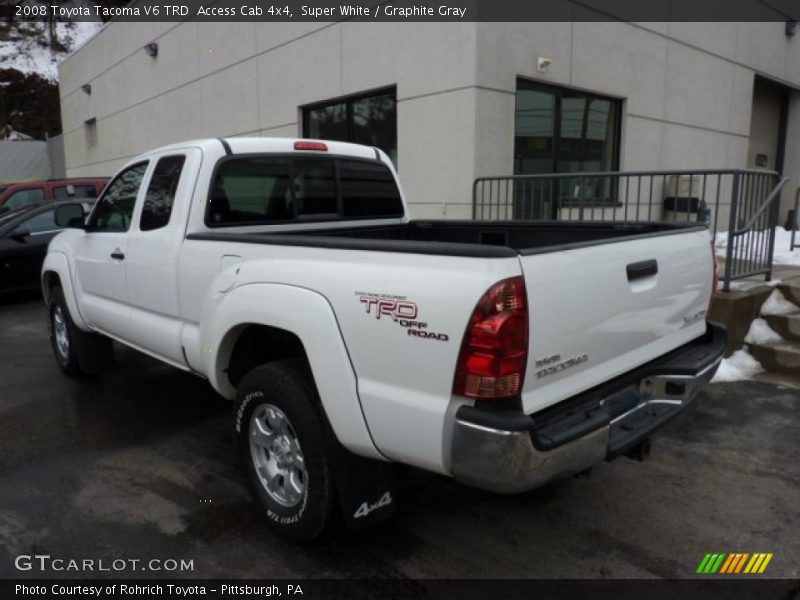 Super White / Graphite Gray 2008 Toyota Tacoma V6 TRD  Access Cab 4x4