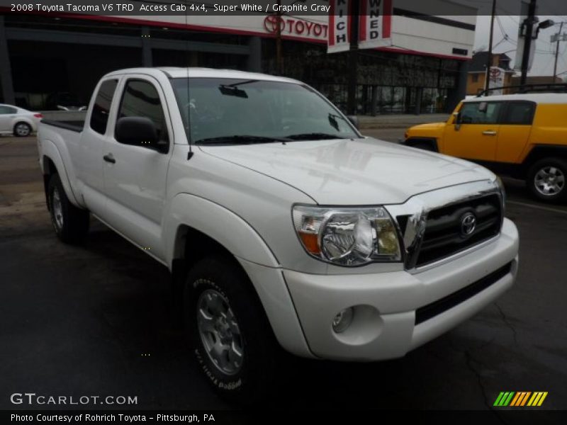 Super White / Graphite Gray 2008 Toyota Tacoma V6 TRD  Access Cab 4x4