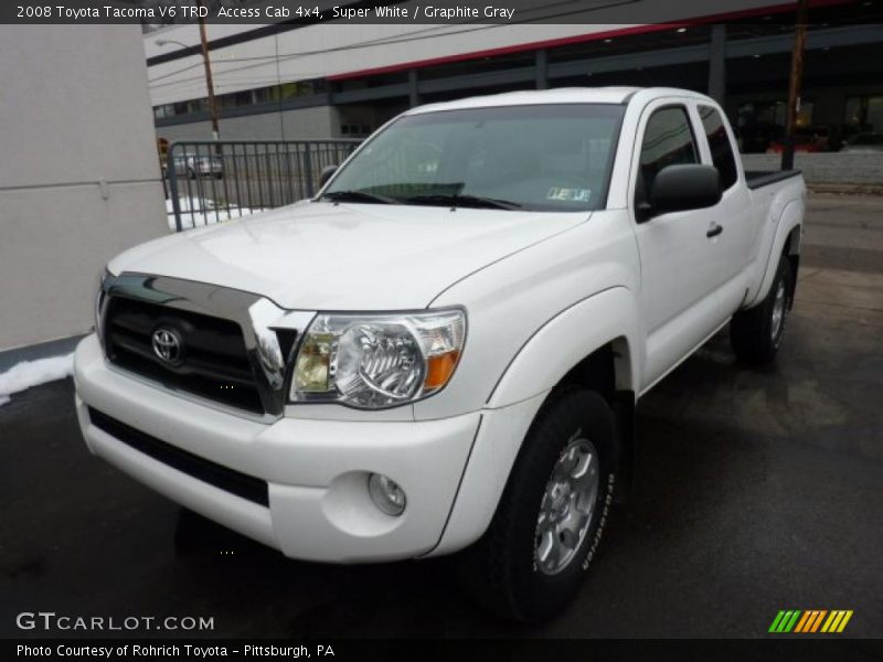 Super White / Graphite Gray 2008 Toyota Tacoma V6 TRD  Access Cab 4x4