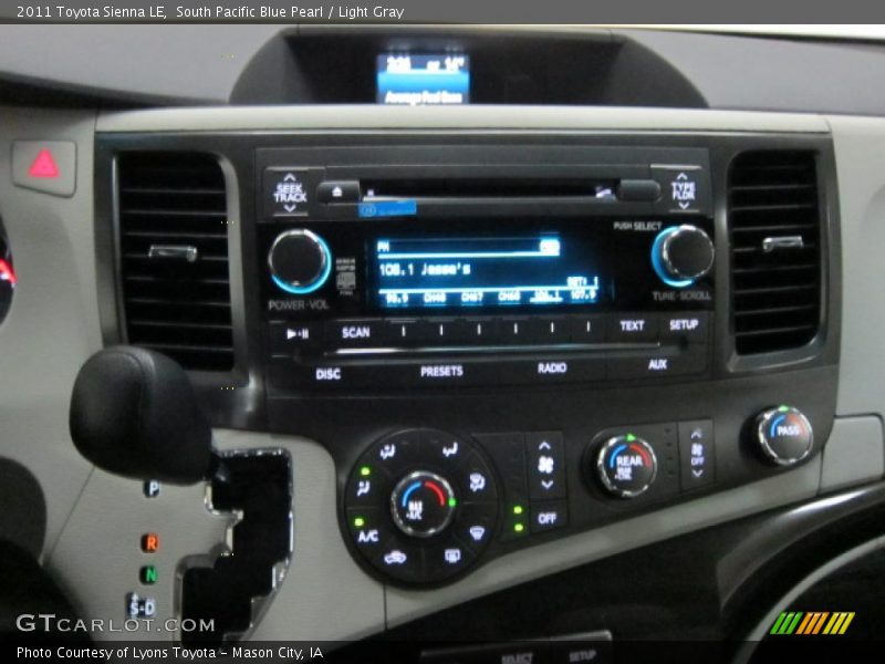 South Pacific Blue Pearl / Light Gray 2011 Toyota Sienna LE