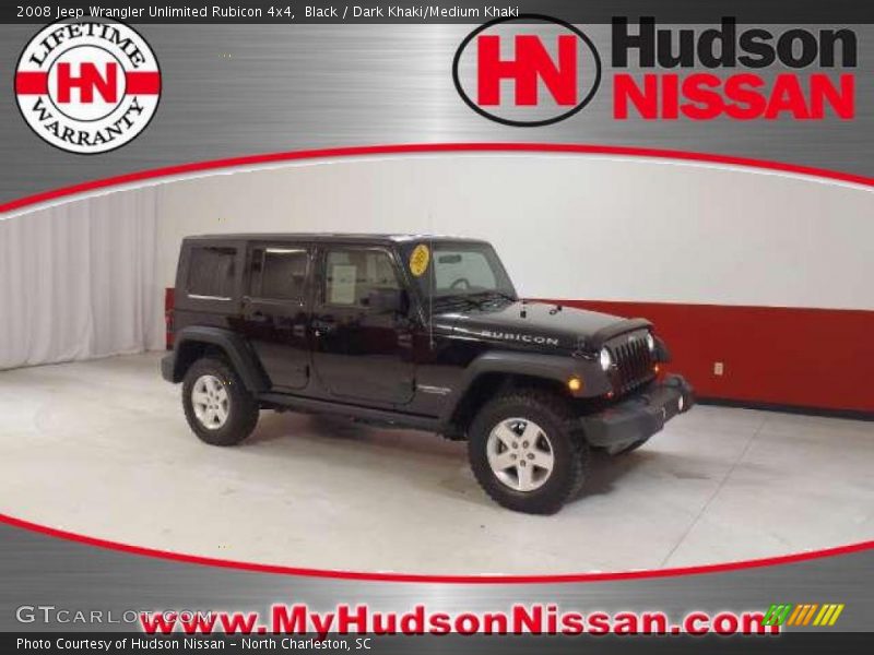 Black / Dark Khaki/Medium Khaki 2008 Jeep Wrangler Unlimited Rubicon 4x4