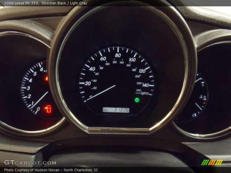 Obsidian Black / Light Gray 2009 Lexus RX 350