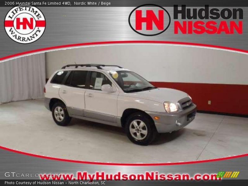 Nordic White / Beige 2006 Hyundai Santa Fe Limited 4WD
