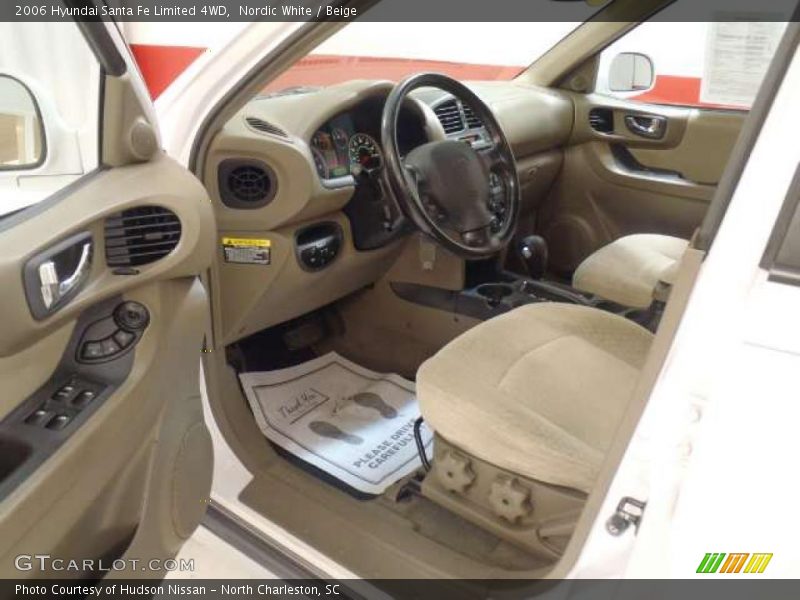 Nordic White / Beige 2006 Hyundai Santa Fe Limited 4WD
