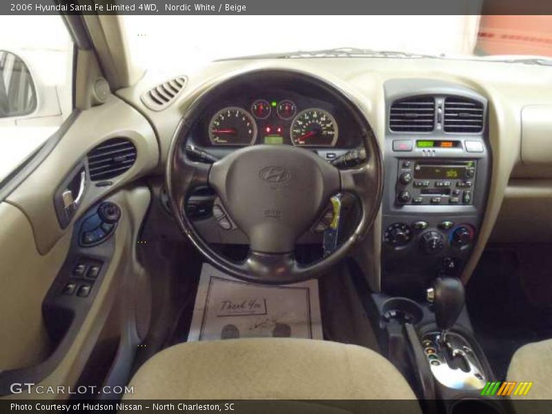 Nordic White / Beige 2006 Hyundai Santa Fe Limited 4WD
