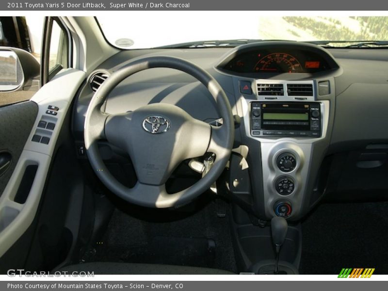 Super White / Dark Charcoal 2011 Toyota Yaris 5 Door Liftback